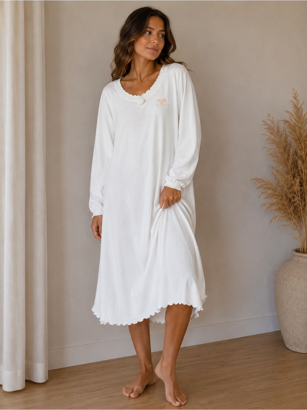 Vintage Simple Pleasures Night & Day Cotton Nightgown One Size Sea Ranch